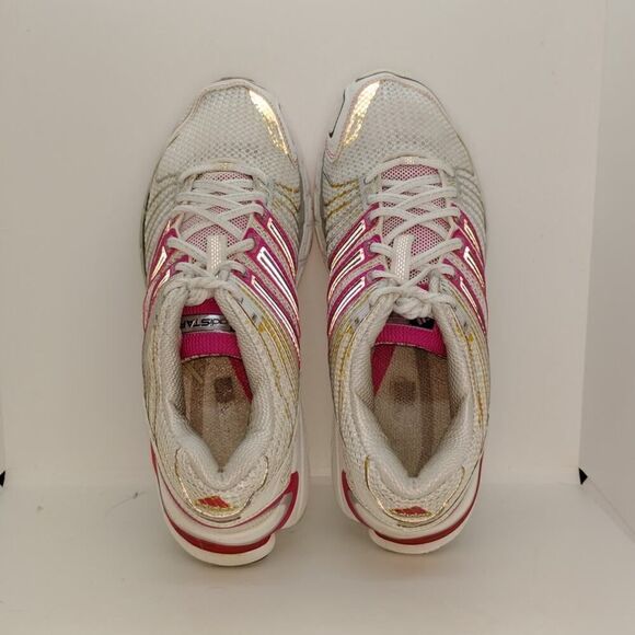 Adidas Adistar Womens Pre-owned White/Pink High End Running Sneakers - sz. 9 1/2 - Picture 4 of 6